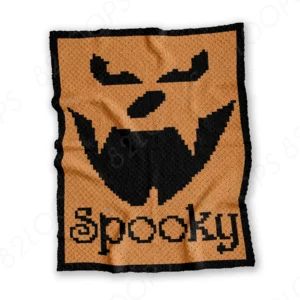 Spooky Face Crochet Blanket Pattern C2C
