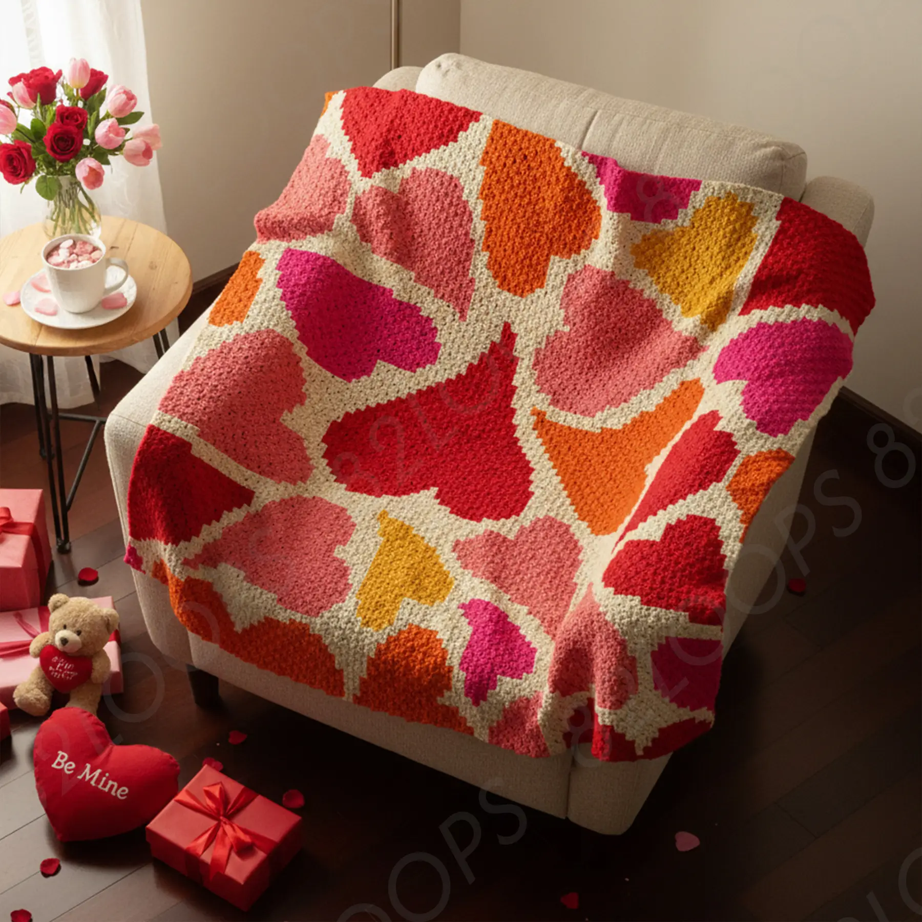 hearts blanket c2c 04 hearts blanket c2c 04