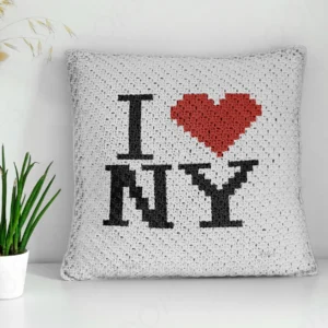 I LOVE NY Pillow Cover Crochet Pattern C2C