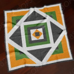 Kaleidoscope Blanket Crochet Pattern C2C