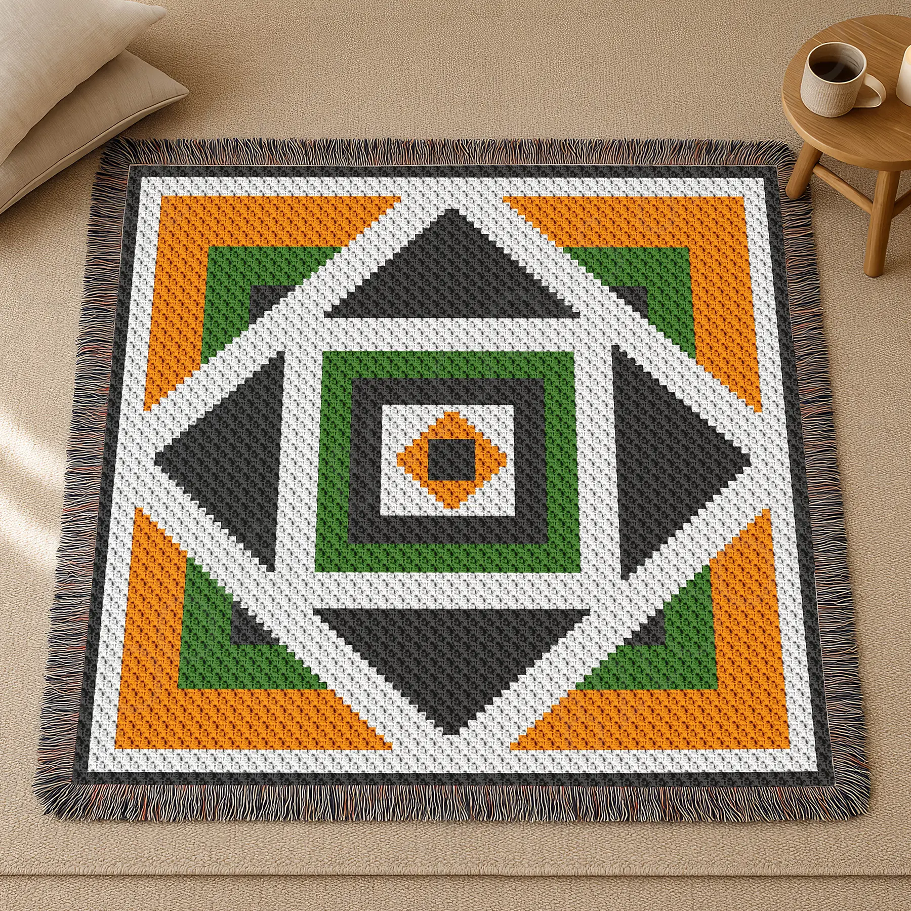 kaleidoscope blanket c2c 04 kaleidoscope blanket c2c 04