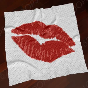 Kiss Me Blanket Crochet Pattern C2C