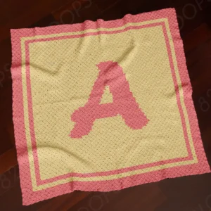 A Alphabet Letter Blanket Crochet Pattern C2C