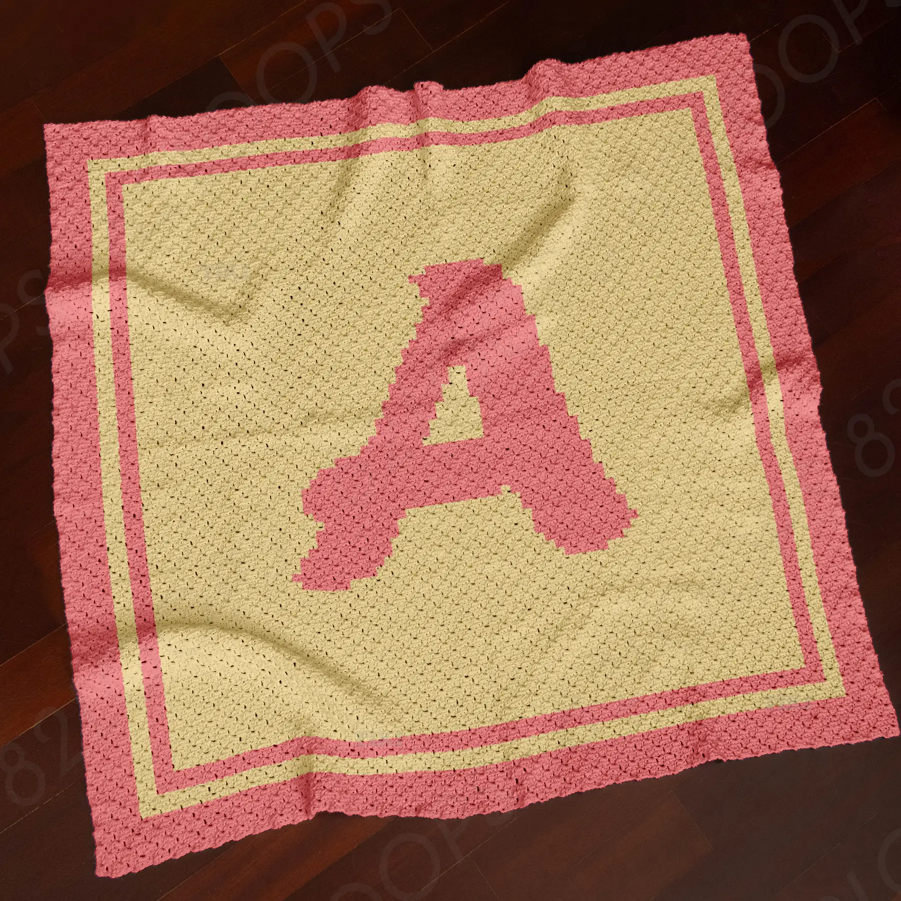 letter a blanket c2c 01 A Alphabet Letter Blanket Crochet Pattern C2C