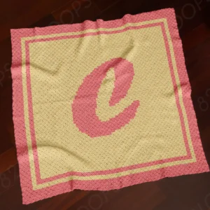 C Alphabet Letter Blanket Crochet Pattern C2C
