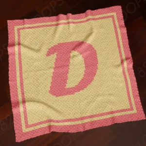 D Alphabet Letter Blanket Crochet Pattern C2C