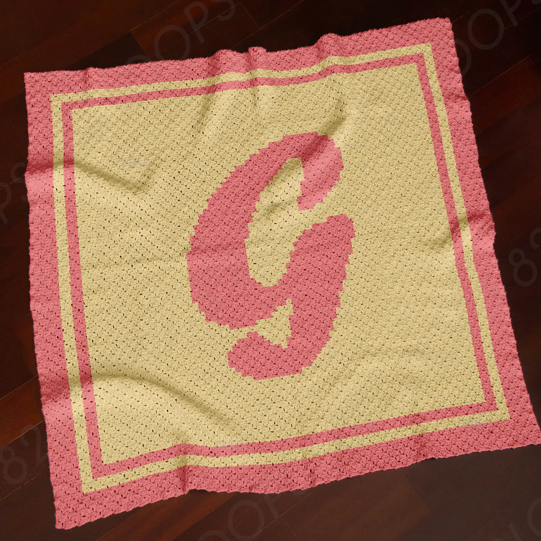 letter g blanket c2c 01 G Alphabet Letter Blanket Crochet Pattern C2C