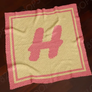 H Alphabet Letter Blanket Crochet Pattern C2C