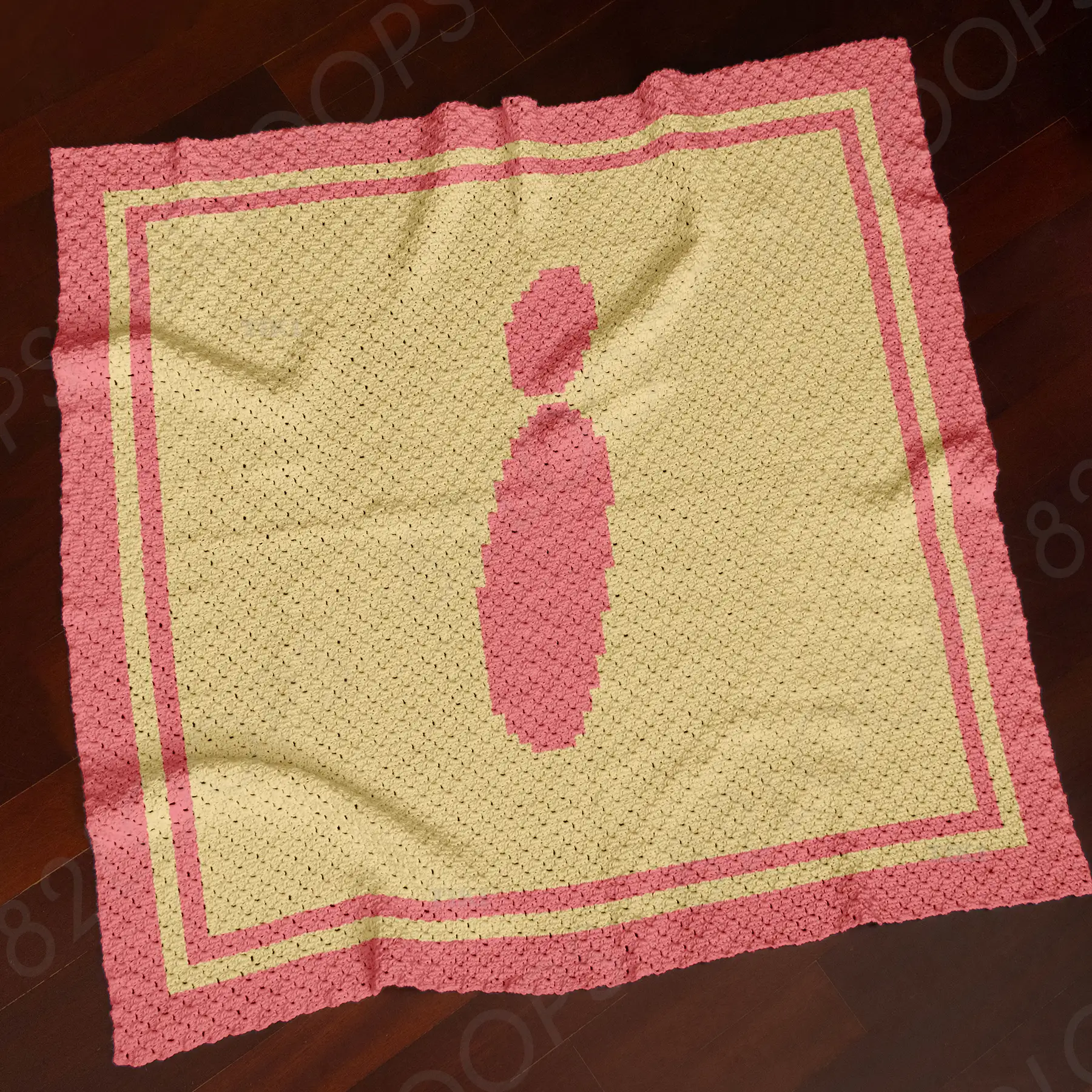 letter i blanket c2c 01 I Alphabet Letter Blanket Crochet Pattern C2C