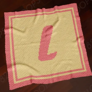 L Alphabet Letter Blanket Crochet Pattern C2C