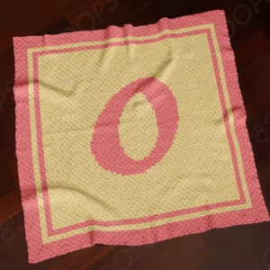 O Alphabet Letter Blanket Crochet Pattern C2C