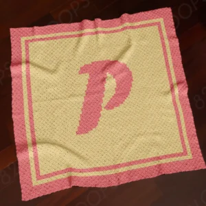 P Alphabet Letter Blanket Crochet Pattern C2C