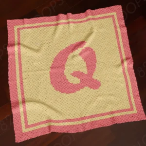 Q Alphabet Letter Blanket Crochet Pattern C2C