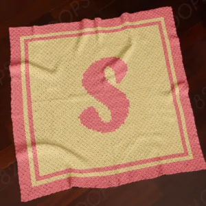 S Alphabet Letter Blanket Crochet Pattern C2C