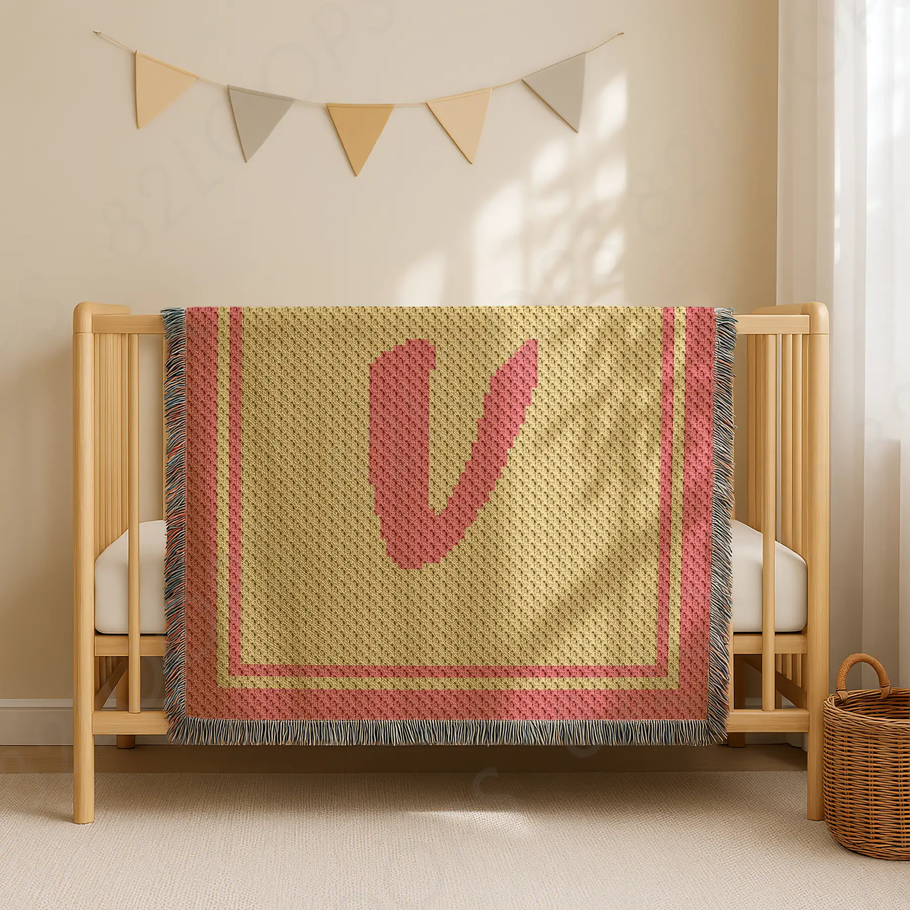 letter v blanket c2c 01 Letter V Blanket Crochet Pattern C2C