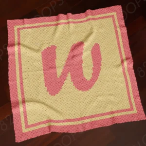 Letter W Blanket Crochet Pattern C2C