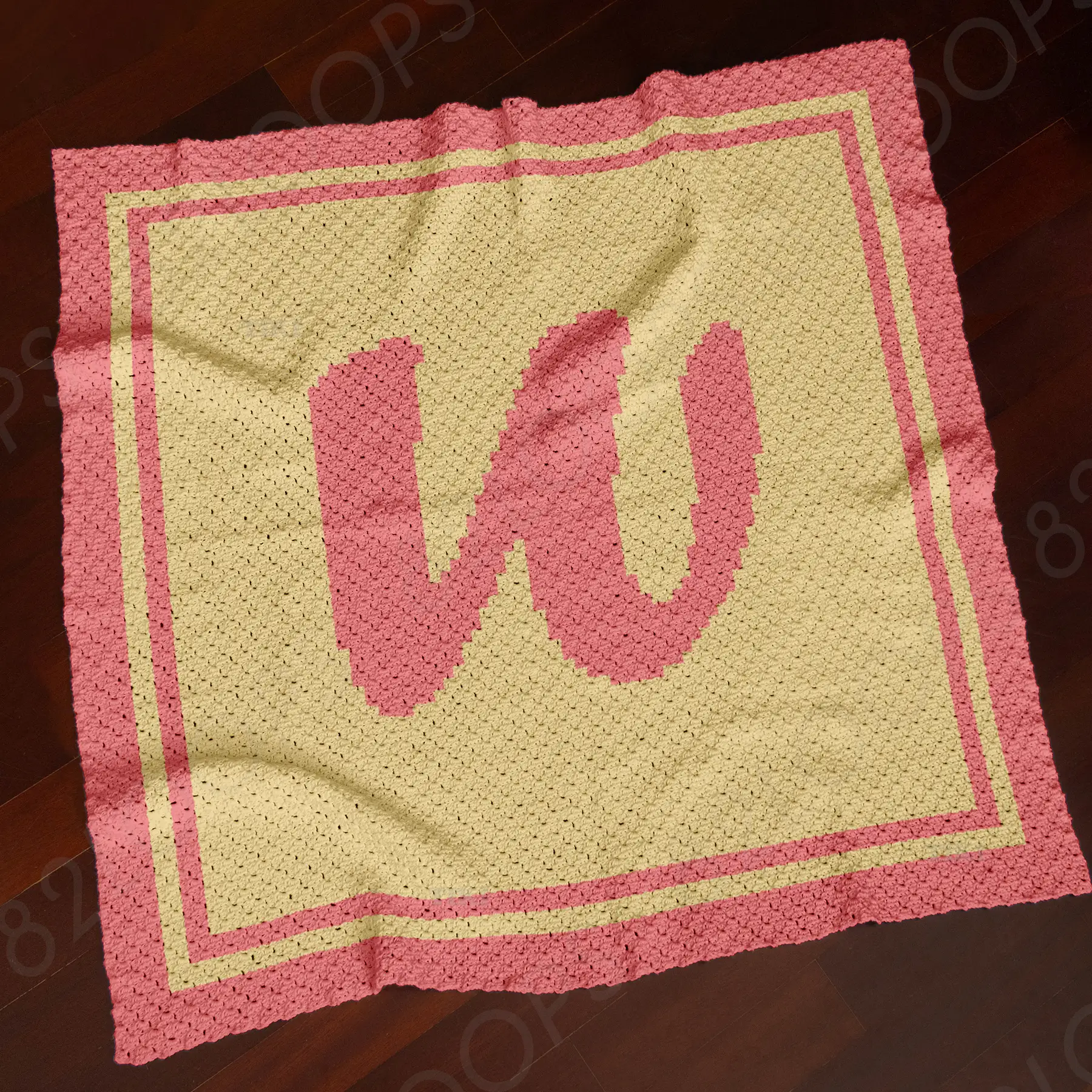 letter w blanket c2c 01 Letter W Blanket Crochet Pattern C2C