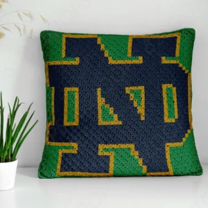 Notre Dame Fighting Irish Pillow Cover Crochet Pattern