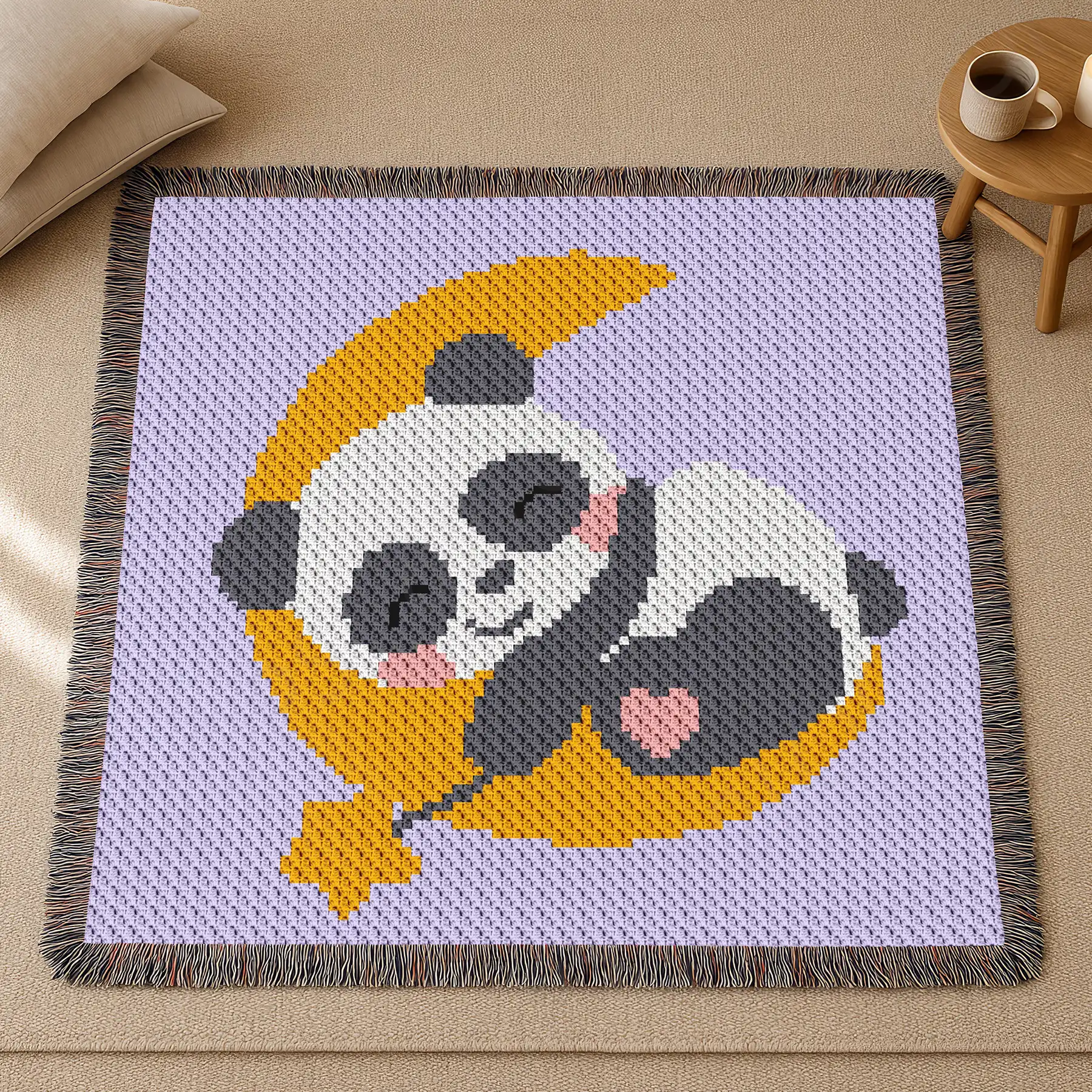 panda moon blanket c2c 04 panda moon blanket c2c 04