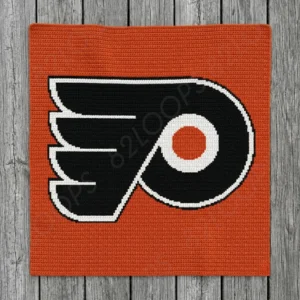 Philadelphia Flyers Crochet Blanket Pattern SC