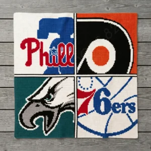 Philadelphia Sports Crochet Blanket Pattern SC