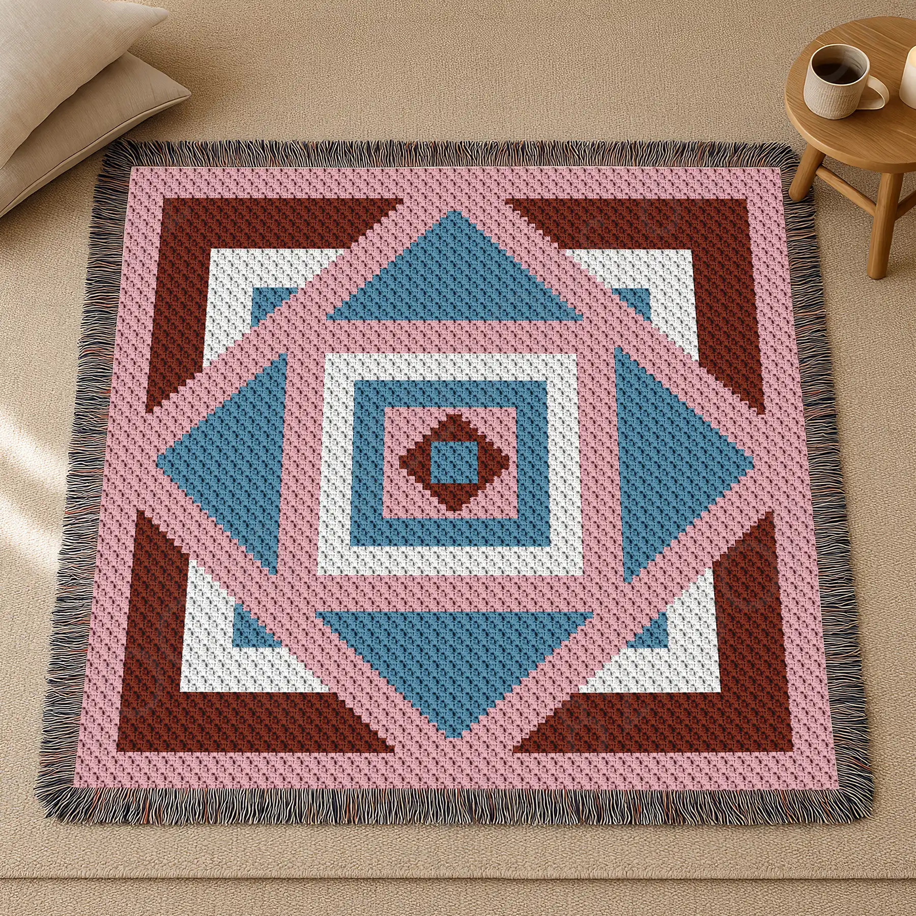 pink kaleidoscope c2c 04 pink kaleidoscope c2c 04