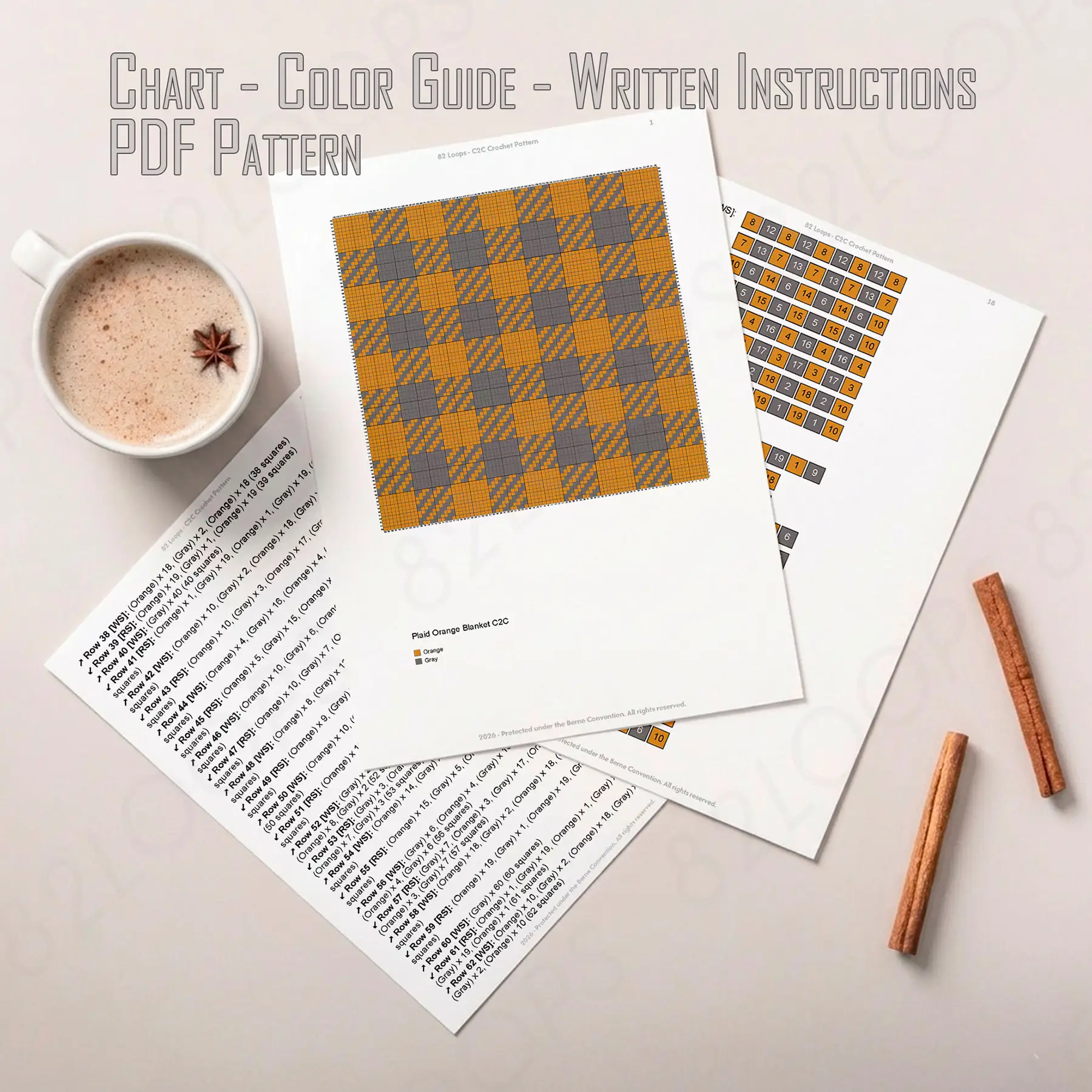 plaid orange blanket c2c 02 plaid orange blanket c2c 02