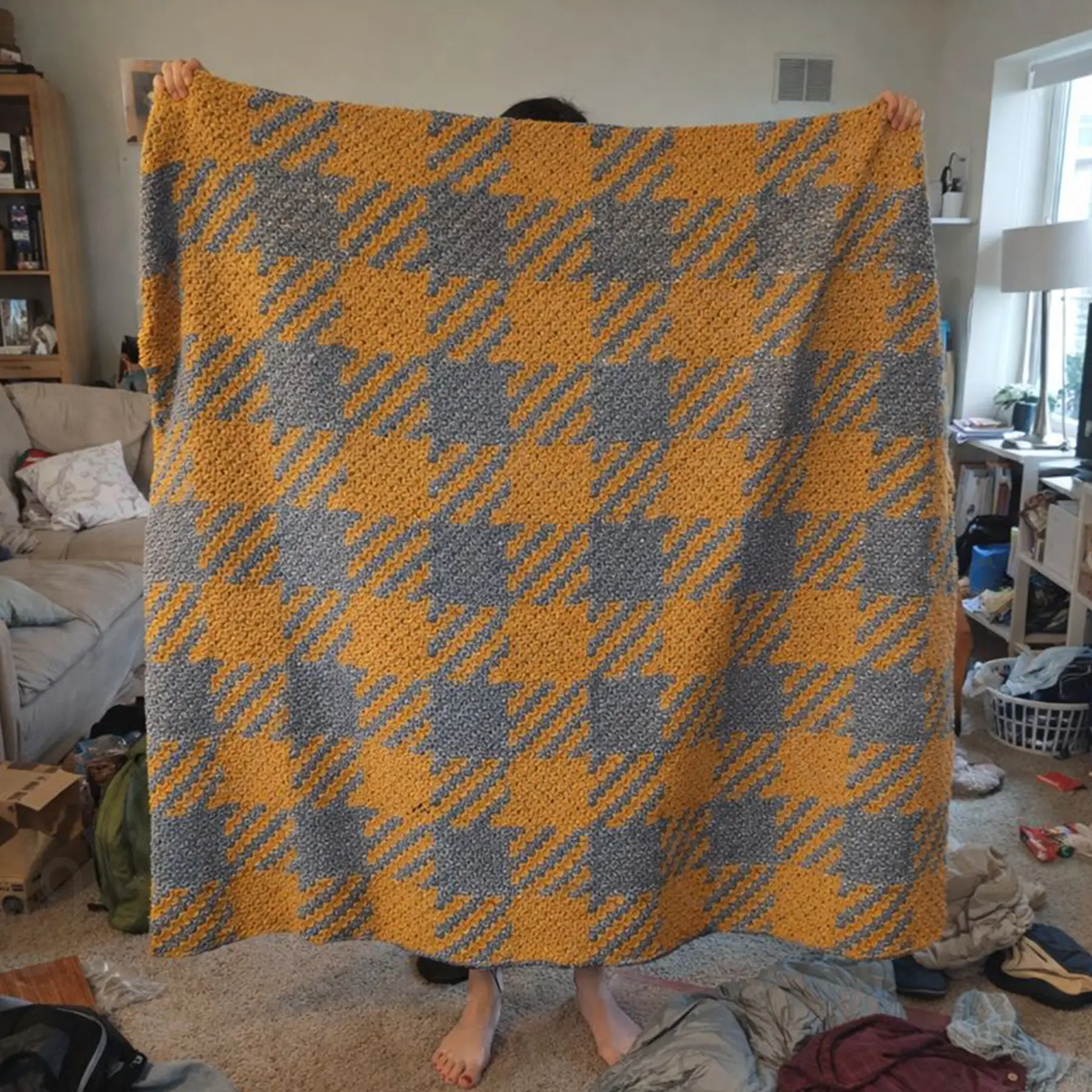 plaid orange blanket c2c 05 plaid orange blanket c2c 05