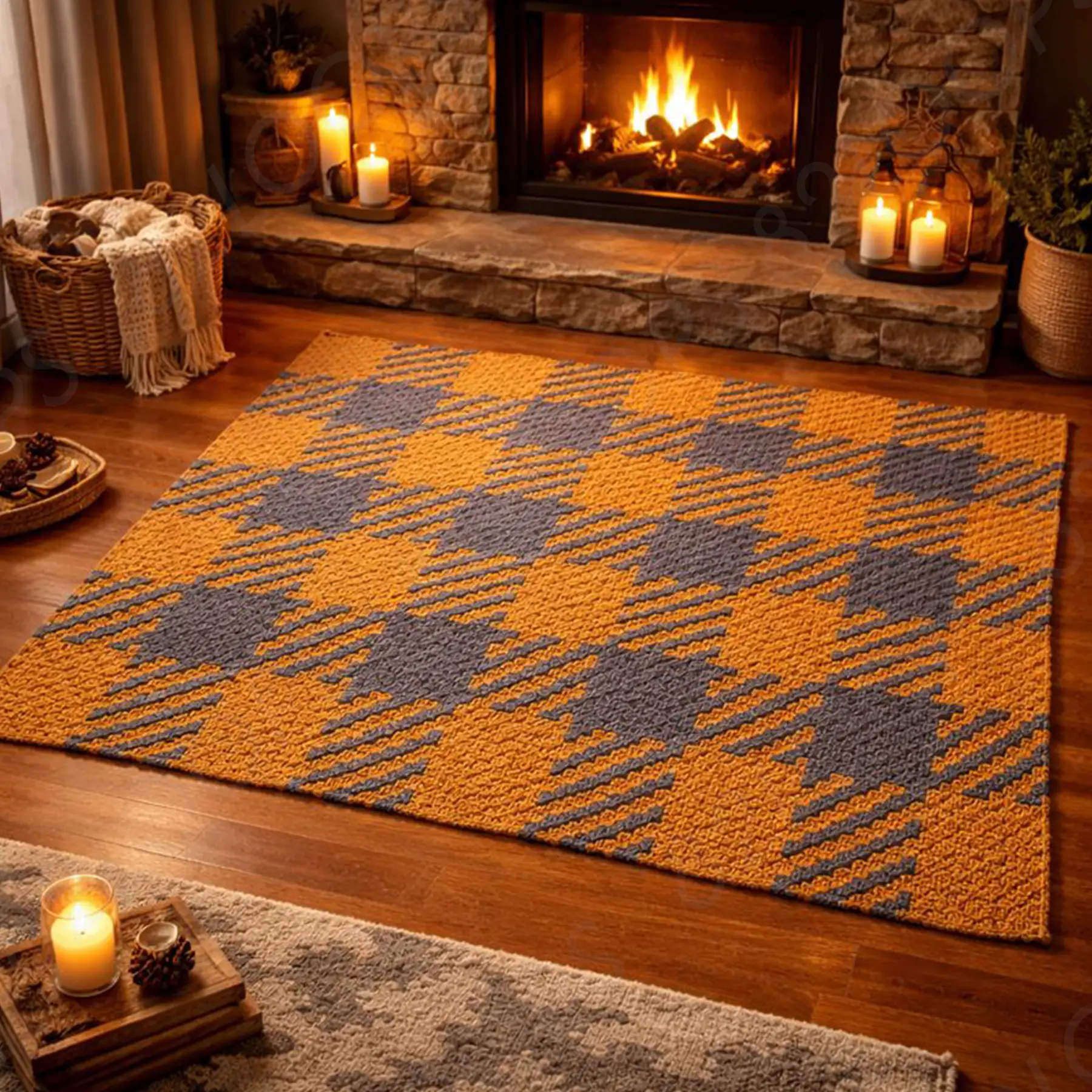 plaid orange blanket c2c 06 plaid orange blanket c2c 06