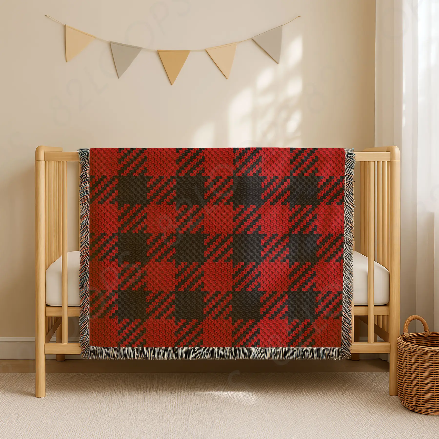 plaid red blanket c2c 01 Red Plaid Blanket Crochet Pattern C2C