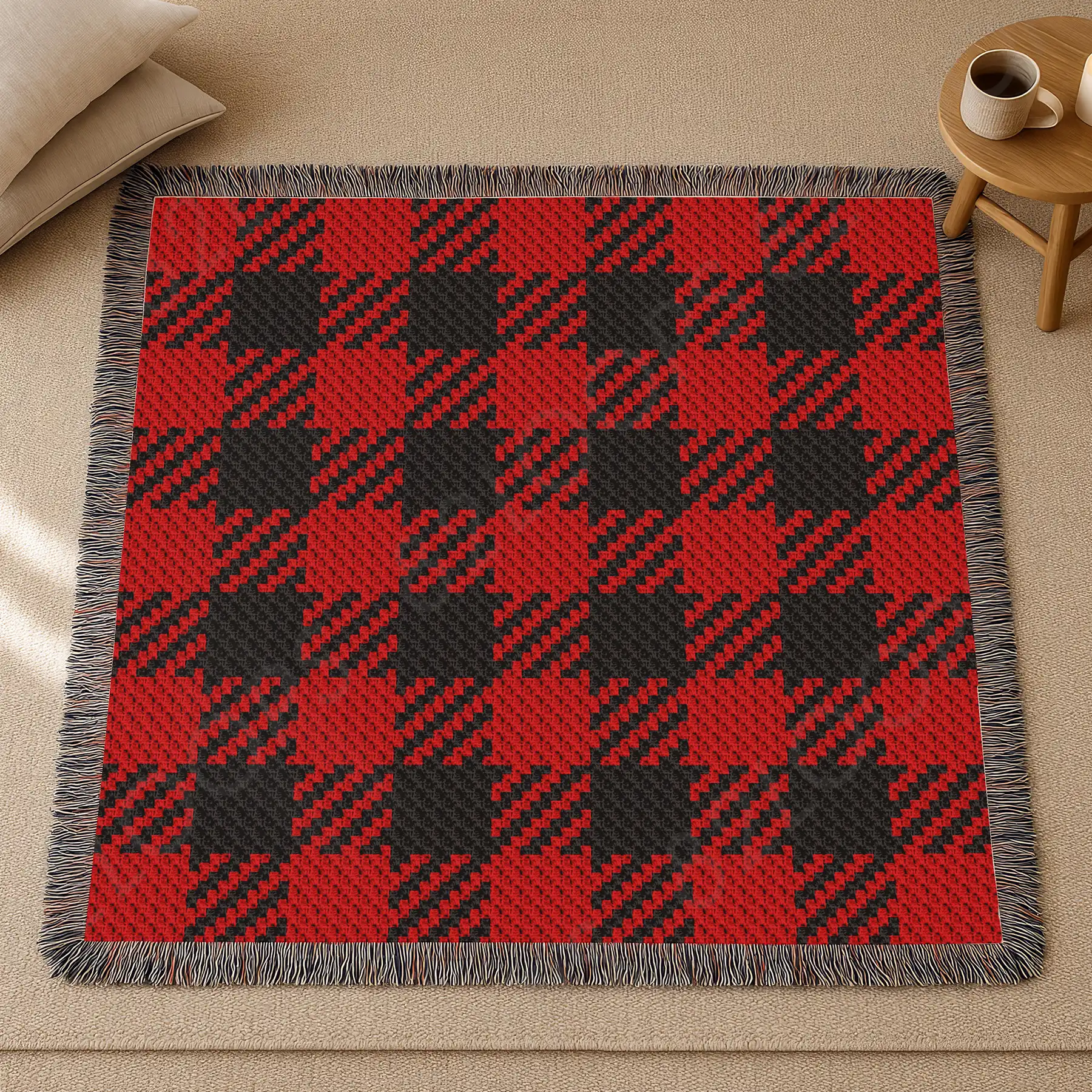 plaid red blanket c2c 04 plaid red blanket c2c 04