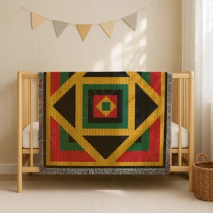 Rasta Kaleidoscope Blanket Crochet Pattern C2C