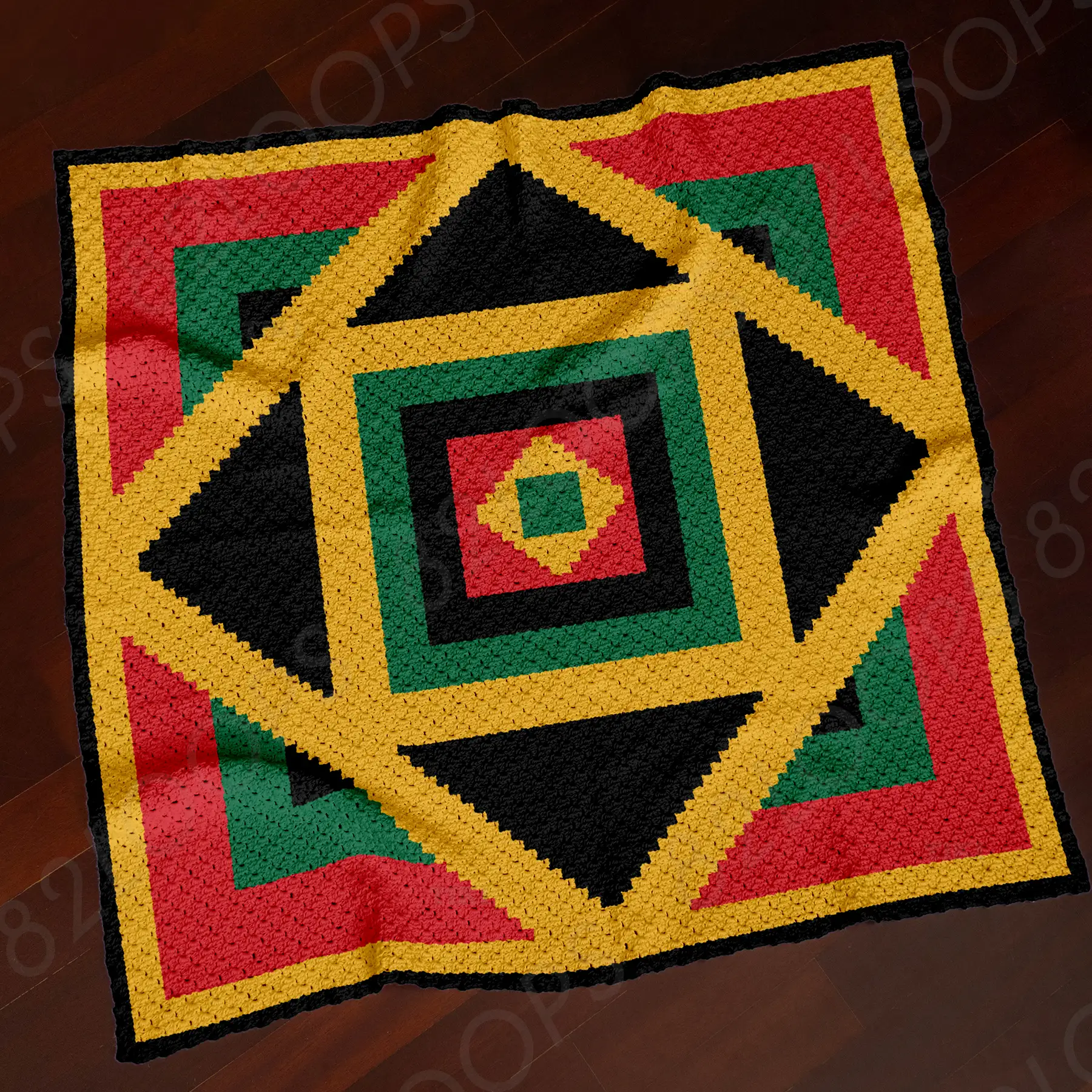 rasta kaleidoscope blanket c2c 03 rasta kaleidoscope blanket c2c 03