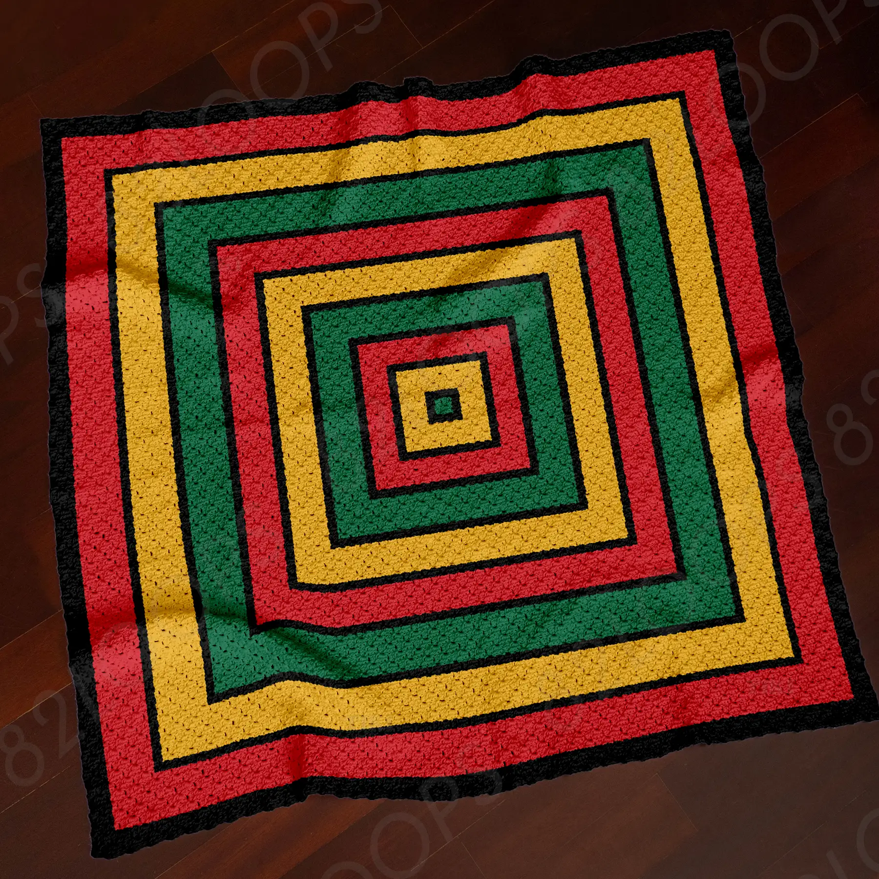 rasta squares blanket c2c 04 rasta squares blanket c2c 04