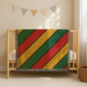 Beginner Rasta Stripes Blanket Crochet Pattern C2C