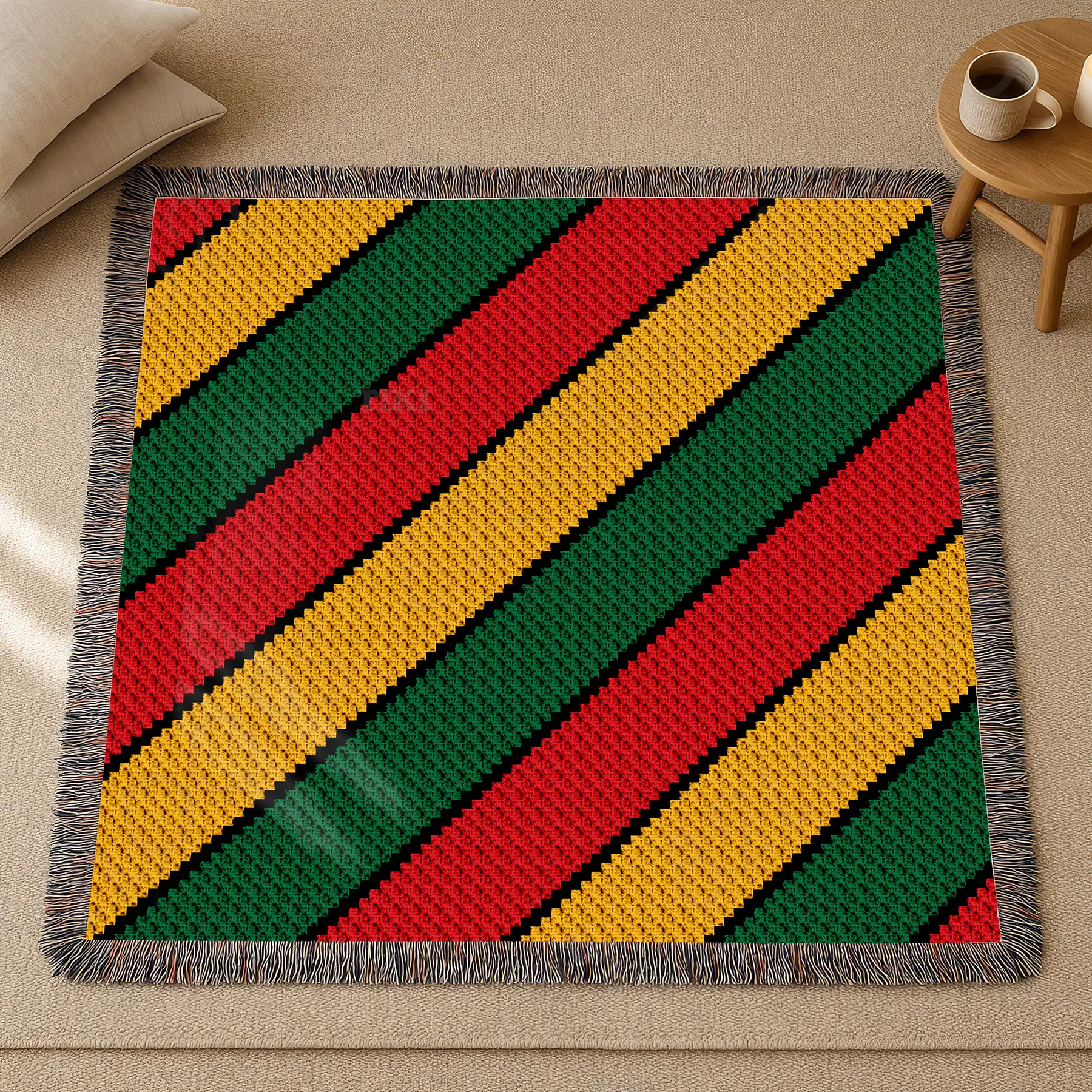 rasta striped blanket c2c 04 rasta striped blanket c2c 04