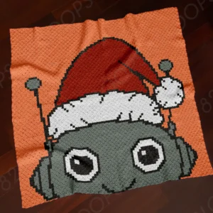 Santa Robot Blanket Crochet Pattern C2C
