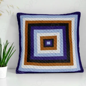C2C Mosaic Squares Pillow Cover Crochet Pattern