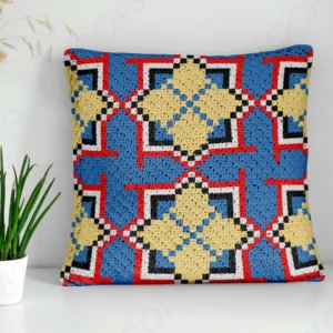 C2C Mosaic Roses Pillow Cover Crochet Pattern