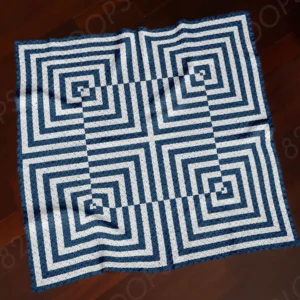 Optical Illusion Blanket Crochet Pattern C2C