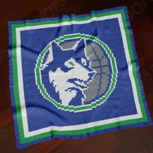 Minnesota Timberwolves Blanket Crochet Pattern C2C
