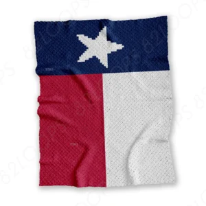 Flag Texas Crochet Blanket Pattern C2C