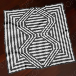 Visual Illusion Blanket Crochet Pattern C2C