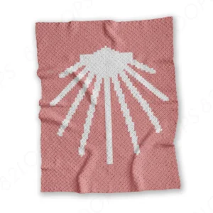 Pink Camino de Santiago Baby Blanket Pattern C2C