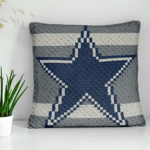 Dallas Cowboys Pillow Cover Crochet Pattern
