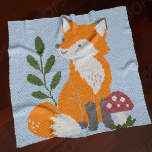 C2C Fox in the Wood Baby Blanket Crochet Pattern