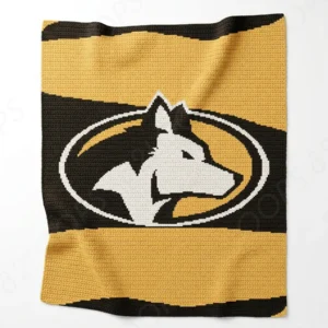 Michigan Tech Huskies Single Crochet Blanket Pattern