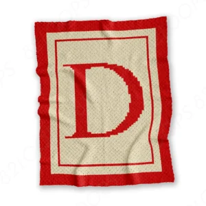 Letter D C2C Crochet Blanket Pattern