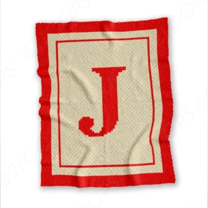Letter J C2C Crochet Blanket Pattern