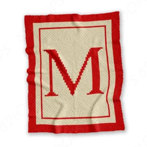 Letter M C2C Crochet Blanket Pattern